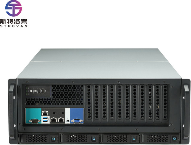 DIXSG GPU-Server-Computergehäuse für 10 Karten, Industrie-IPC Rack-Servergehäuse, Schwarz - Bild 1