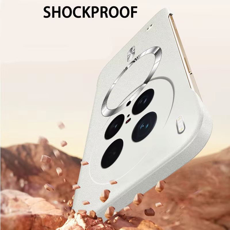 LYYDFUMAN Magnetische rahmenlose Sand Rock Matte Hülle für Vivo X300 X200 Pro Mini X100 X100S Pro in Blau, Ultradünne stoßfeste Hartschale mit MagSafe Kompatibilität - Bild 3