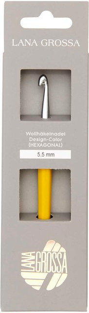 Lana Grossa Häkelnadel mit Soft-Griff in Gelb und Multicolour, Durchmesser: 5,50 mm - Bild 1