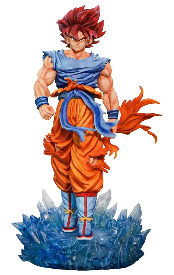 Bandai Dragon Ball Z Super Saiyajin Goku Anime Figur mit leuchtender LED Basis in Multicolor - Bild 3