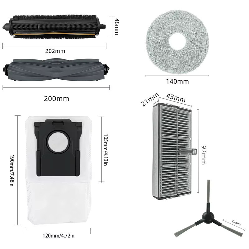 Dreame Bürstenmopp Zubehör in Weiß für L40 Ultra AE/RLL77SE, L40s Ultra CE, L40 Ultra CE und D20/D30 Ultra/D30 Ultra CE - Bild 2