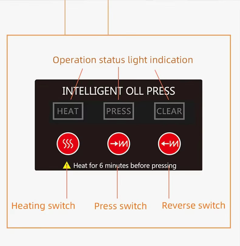 DIVEDEER Kommerzielle Ölpresse 1600 W Kaltpresse zur Ölextraktion in Silber, Kapazität 6–10 kg/Stunde - Bild 3