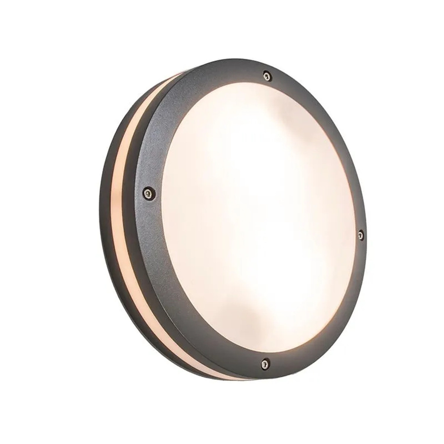 QAZQA Glow Wand- und Deckenleuchte Dunkelgrau, 2-flammig, IP54, E27, minimalistisches Design für Badezimmer, Garten und Terrasse - Bild 2