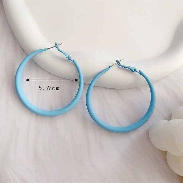 YULIN Creolen, Blau, Messing, Damen - Bild 1