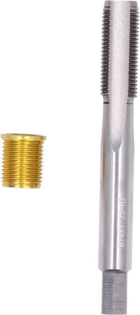 TOMTOP Zündkerzengewinde-Reparaturset aus Edelstahl in Silber mit M12x1.25 und M14x1.25 Einsätzen sowie Gewindebohrer - Bild 1