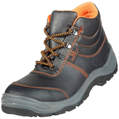 safety and more Sicherheitsstiefel S3 aus Leder in Schwarz-Orange, Größe 45 - Bild 4