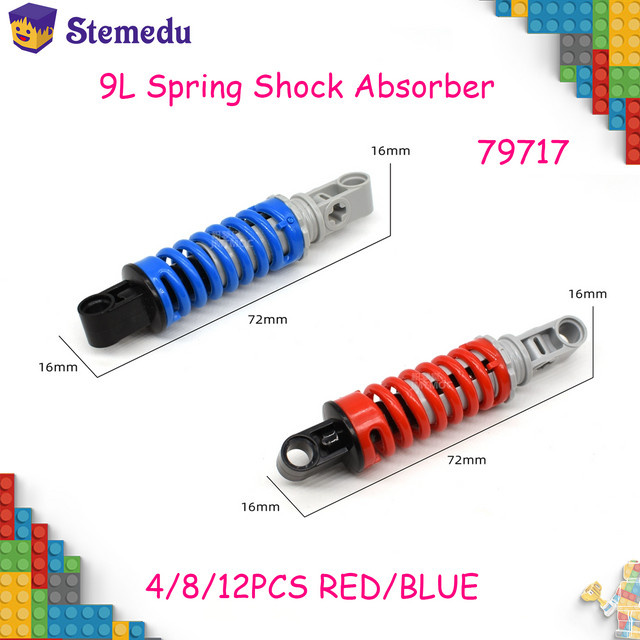 stemedu Technische Bausteine Teile, Frühling Stoßdämpfer, 4-teiliges Set - Bild 1