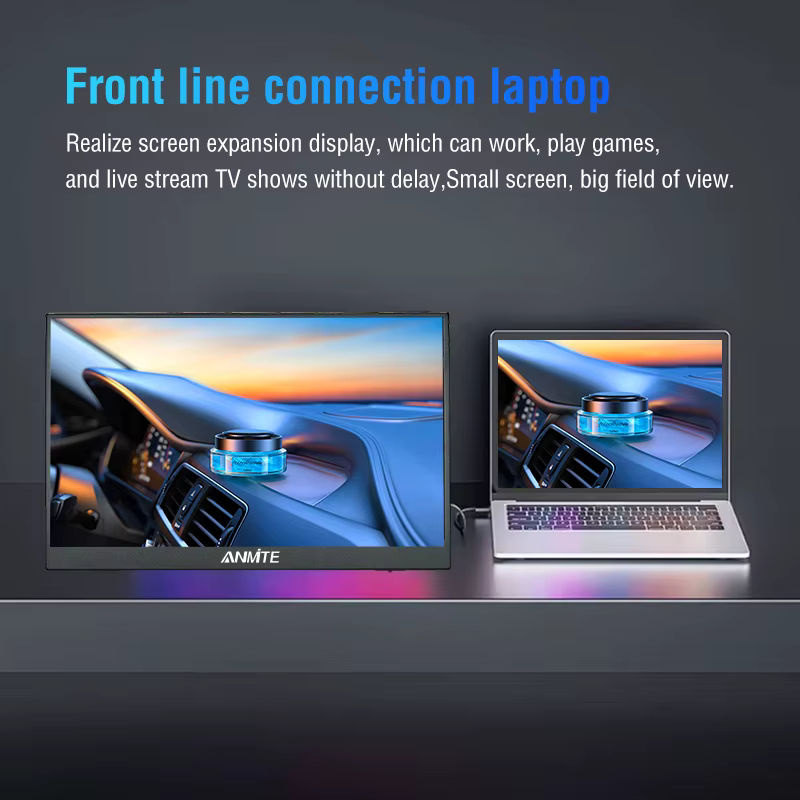 Anmite 16-Zoll Tragbarer Touchscreen-Monitor in Schwarz mit 1200P HDR und 16:10 Format für PC, Laptop, Konsole und Smartphone - Bild 5
