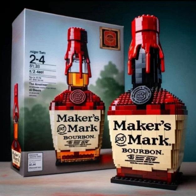 Kreative Bausteine Weinflasche Modell Whiskey oder Wodka, Steine Set, ab 14 Jahren - Bild 1