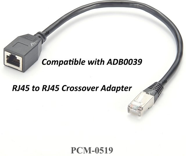 PremierCable RJ45 zu RJ45 Crossover-Adapter 8P8C Ethernet LAN Konsolenkabel in Schwarz für Avocent Cyclades Cisco Sun Serielle Konsolenserver - Bild 1