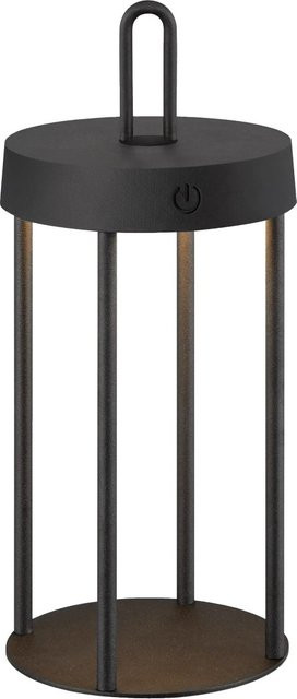 Just Light. LED-Akku-Tischleuchte Anselm Schwarz, dimmbar, Höhe: 28,4 cm, Durchmesser: 12,8 cm - Bild 1