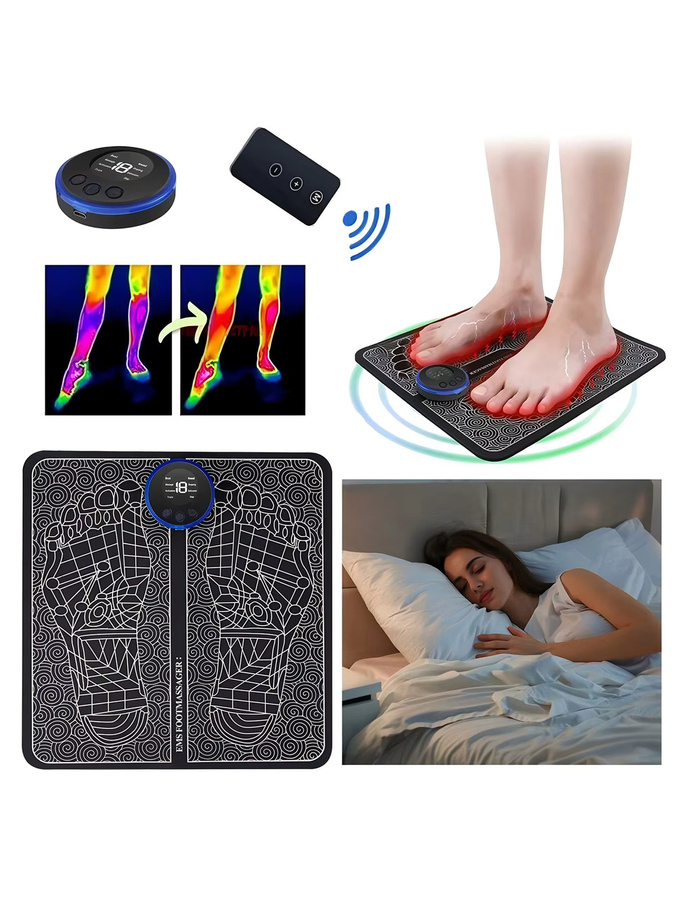 AXH EMS Fußmassagegerät mit Fußtherapie-Maschine und Vollautomatischer Fußmeridian-Druckfunktion in Schwarz - Bild 3