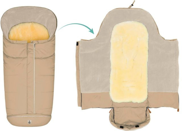 Babycab Lammfell-Fußsack Inari für Kinderwagen und Buggy in Beige - Bild 1