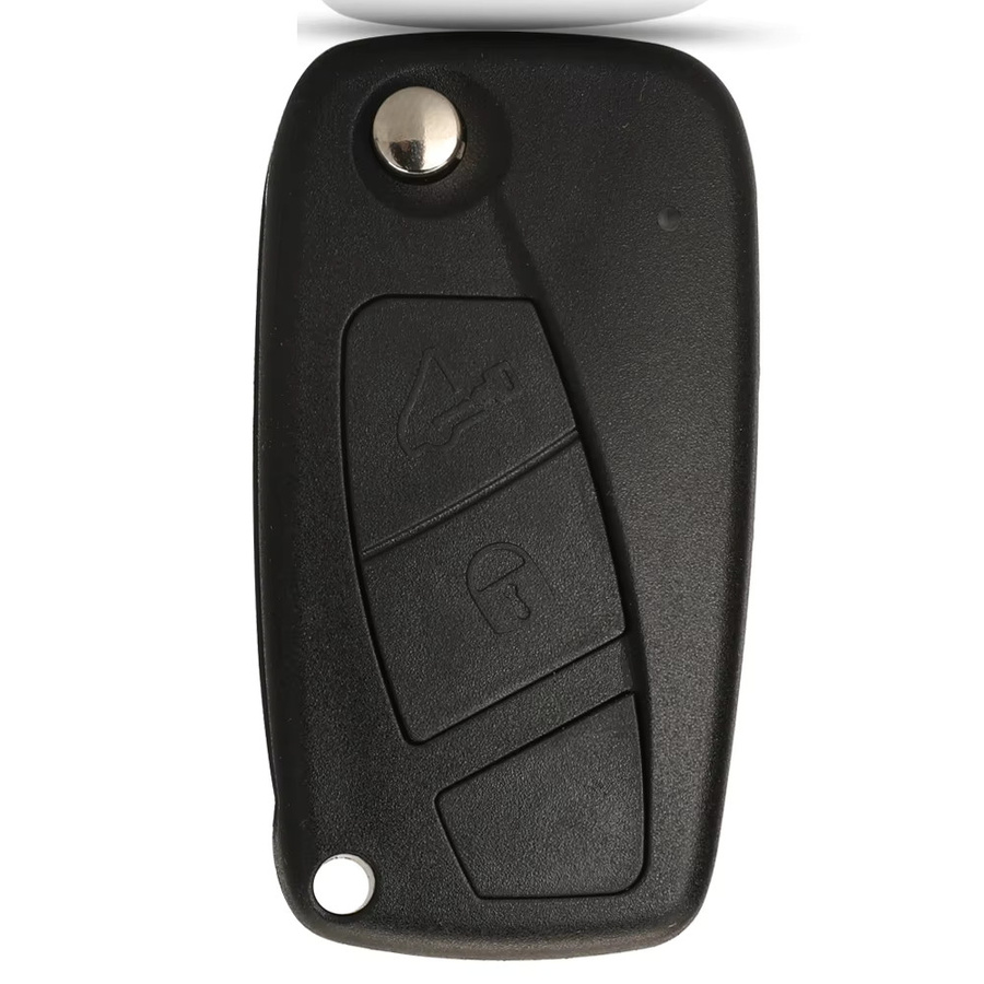 Jingyuqin 433MHz PCF7946 ID46 Chip Autoschlüssel Fernbedienung mit 2 oder 3 Tasten für Fiat Fiorino 500 Doblo Grande Punto Evo Qubo in Schwarz - Bild 3