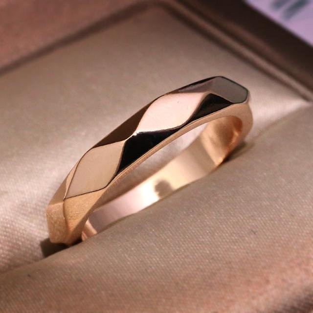 Paar Ringe Herren, Aluminiumlegierung, Roségold, Zirkonia - Bild 1