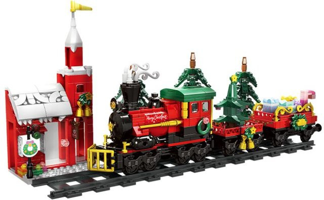 Weihnachts-Weihnachtsmann Bausteine Stadt Zug, Baustein-Set, ab 6 Jahren - Bild 1