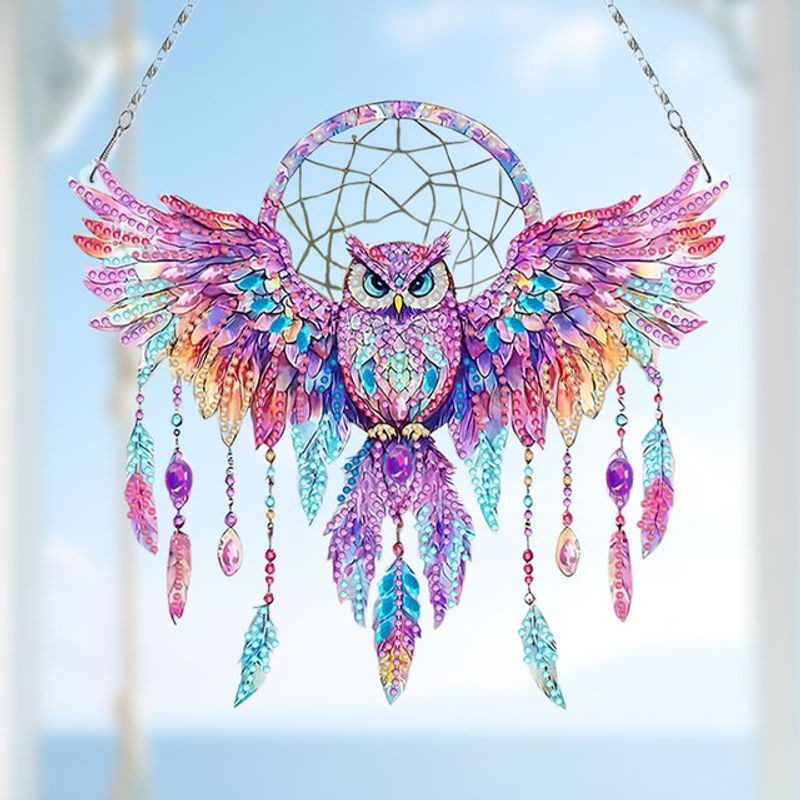 DIY Diamant Malerei Set Flügel Traumfänger in Mehrfarbig als Kunsthandwerk Ornamente - Bild 1