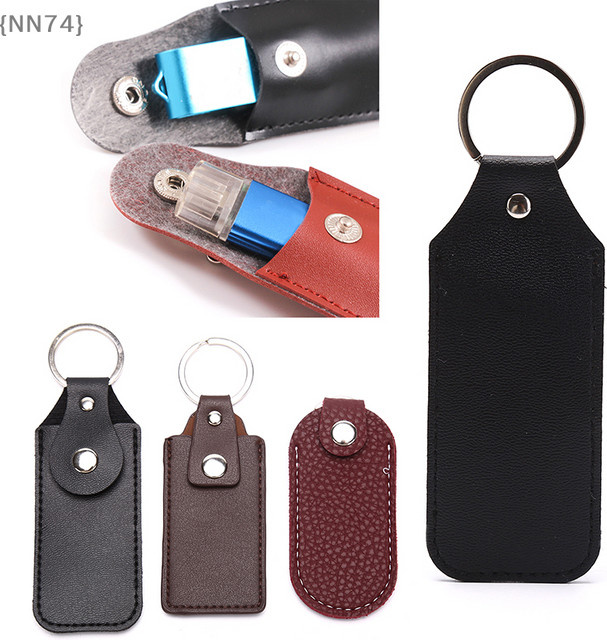 JETTING Schlüsselanhänger-Etui aus Leder für USB-Laufwerke in Schwarz - Bild 1