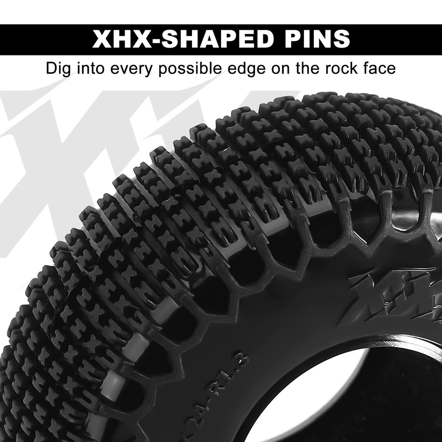 INJORA XHX Pin Reifen, 1,3", 72*24mm, für 1/18 1/24 Micro Crawler - Bild 5