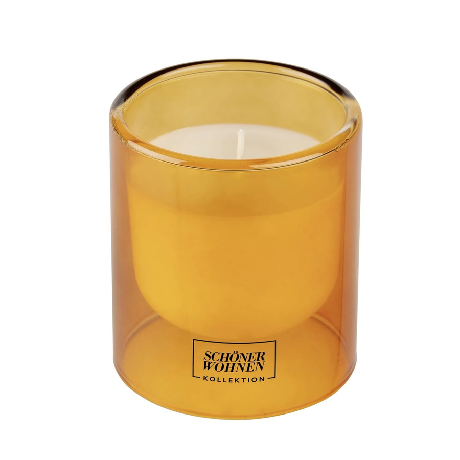 Schöner Wohnen Duftkerze Vanilla im Glas Orange Durchmesser: 7,5 cm, Höhe: 8,5 cm - Bild 2