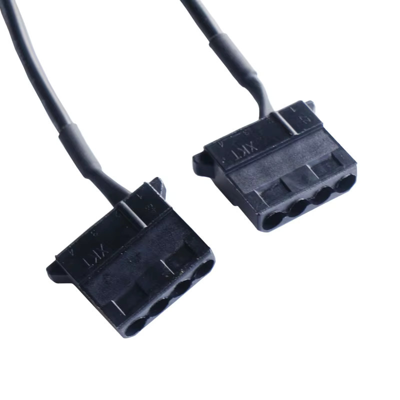 TAIBAIJIA USB zu 4-poliger Molex Lüfter Adapterkabel, USB-A auf 12V 4-Pin Molex, Schwarz - Bild 2