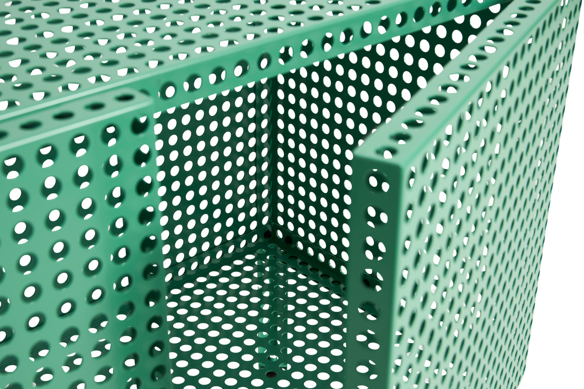 HAY Perforated Cabinet aus lackiertem Stahl in Grün mit Gitterstruktur und Schwenktüren - Bild 2