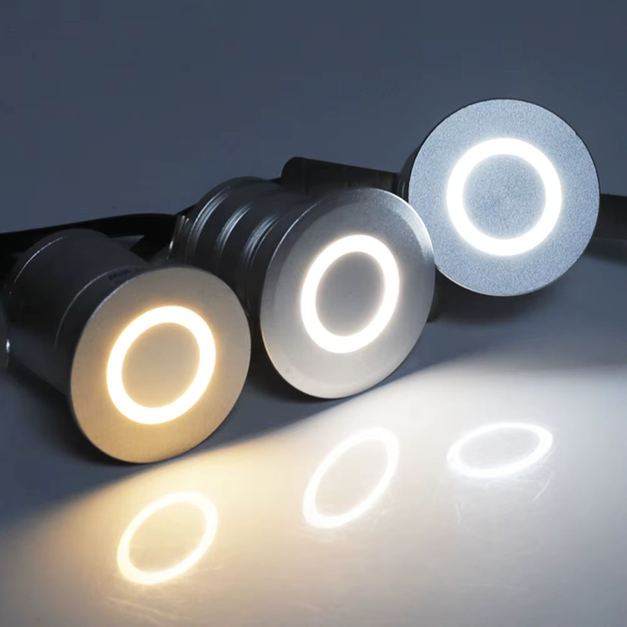 LUCERNA LED Einbauleuchte in Silber für Treppenhaus und Garten, IP67 wasserdicht, Warmweiß, 1W - Bild 2