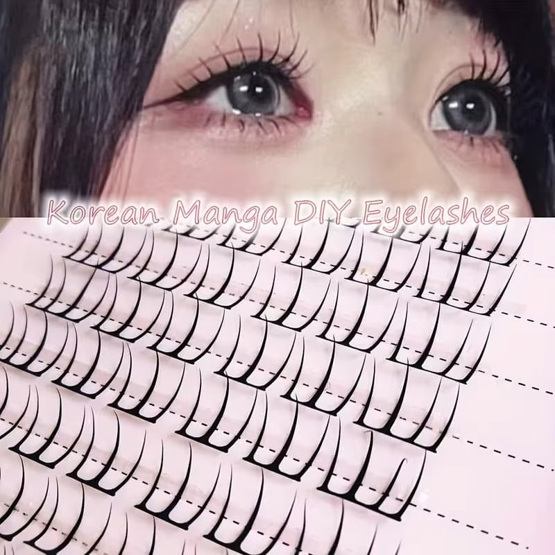LIMEIKAI Künstliche Wimpern, 60 Cluster, Natürlich, Unisex - Bild 4
