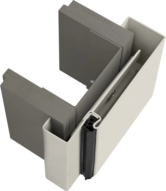 EcoStar Umfassungszarge MW 100 Lichtgrau aus Stahl B: 62,5 cm, H: 200 cm - Bild 1