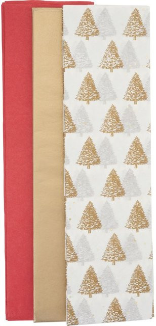 Clairefontaine Seidenpapier-Sortiment Weihnachten in Gold, Rot und Multicolor - Bild 1