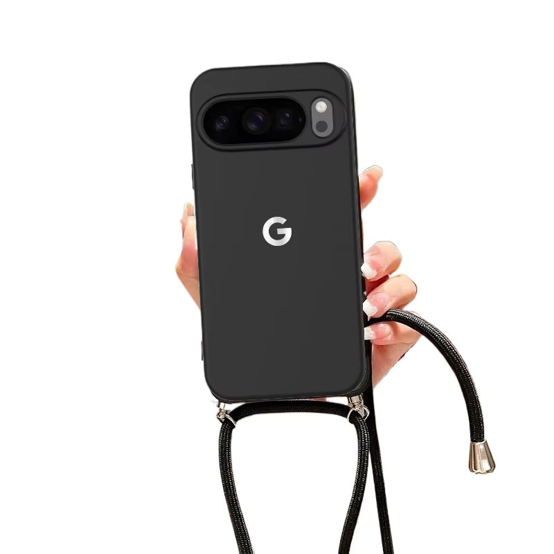 Original Flüssig-Silikon Softcase mit Anti-Verlust-Umhängeband für Google Pixel 11 Pro 10 9 Pro XL 8 in Bonbonfarben - Bild 2