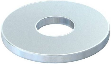 OBO Bettermann Unterlegscheibe aus Stahl, Farbe Silber, 100 Stück, Durchmesser: 30 mm, Innendurchmesser: 10,5 mm - Bild 1