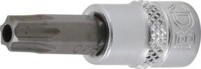 BGS Bit-Einsatz T-Profil TX40 mit Bohrung, Antrieb Innenvierkant 6,3 mm (1/4 Zoll), silber - Bild 1