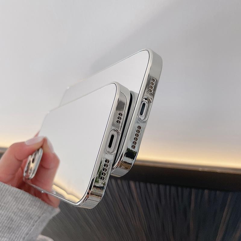 Versilberte Schminkspiegel Handyhülle für Apple iPhone 11 bis 17 Pro Max in Silber - Bild 2