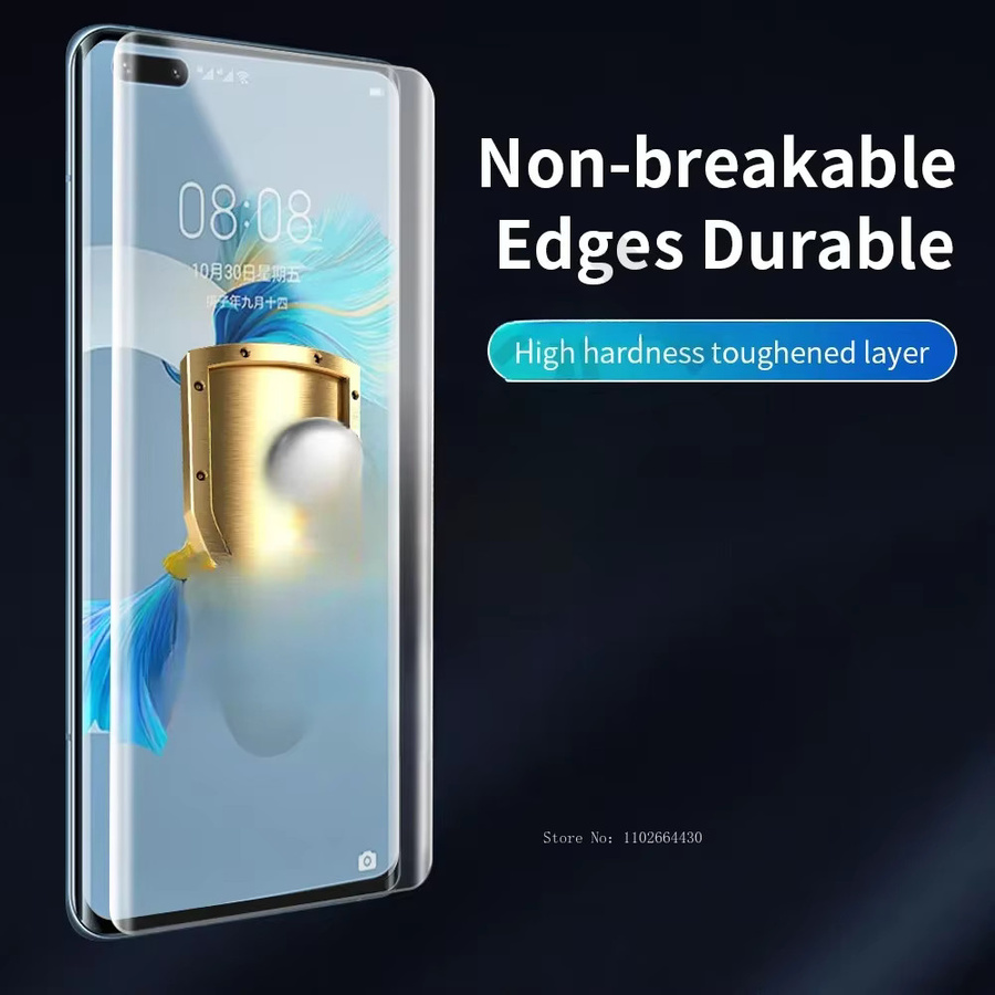 3 Stück UV-gehärtetes Schutzglas mit Vollkleber für Huawei Nova 7, 8, P30, P40, Mate 20, 30, 30E, 40 Pro, Plus, RS, 40E in Transparent - Bild 5