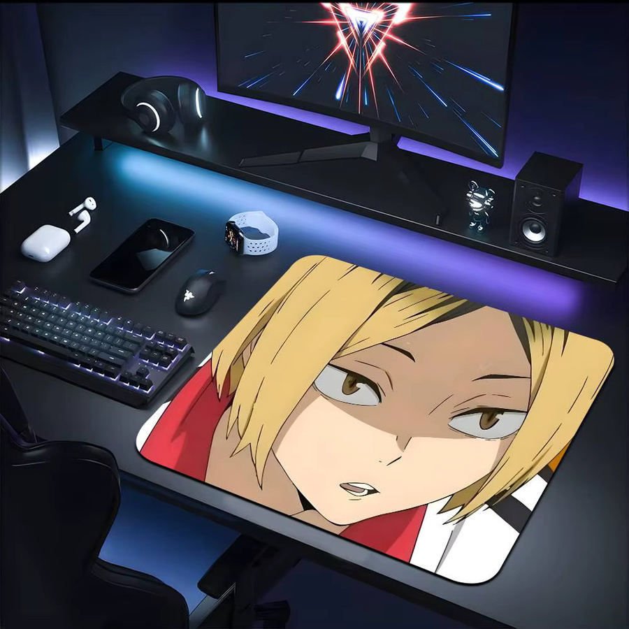 Moetch Mauspad Kenma Kozume Cartoon Design in Multicolour, rutschfeste Schreibtischunterlage für Tastatur und Laptop - Bild 3