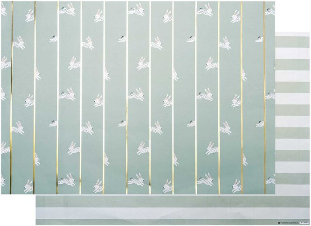 Rico Design Paper Poetry Motivkarton Bunny Hop in Mint/Grün, Breite: 50 cm, Höhe: 70 cm - Bild 1