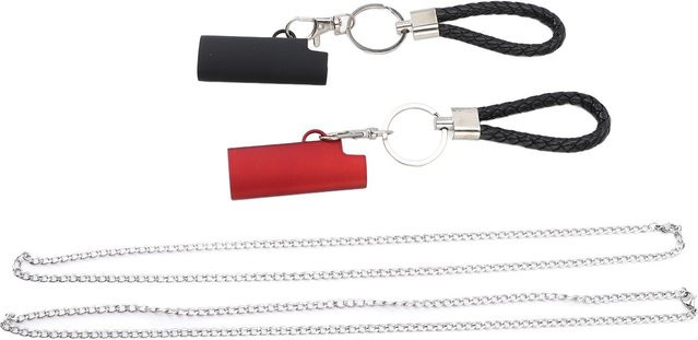 GoolRC Schlüsselanhänger 2er Set, Aluminiumlegierung, schwarz rot, Unisex - Bild 1