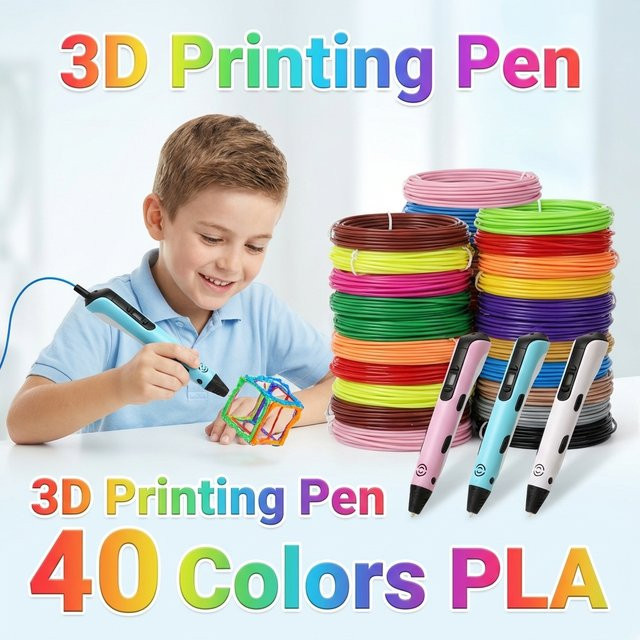 JuniorCare 3D-Druckstift, 40 Farben, Bunt / Mehrfarbig - Bild 1