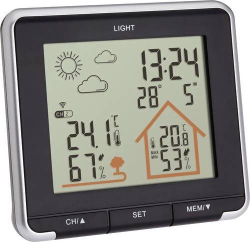 TFA Dostmann LIFE Funk-Wetterstation mit Sensor-Touch in Schwarz - Bild 1
