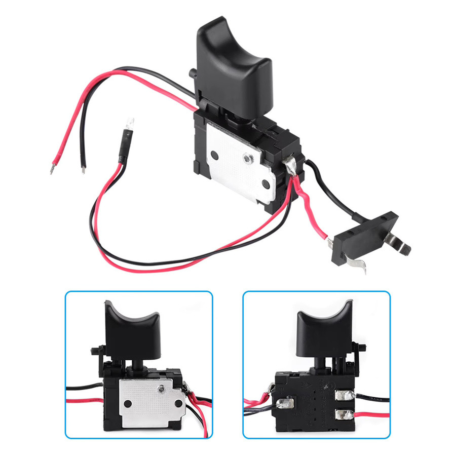 VBESTLIFE Akku-Bohrschrauber mit Lithium-Batterie 7,2 V – 24 V, Drehzahlregelung und LED-Licht, Schwarz/Mehrfarbig - Bild 2