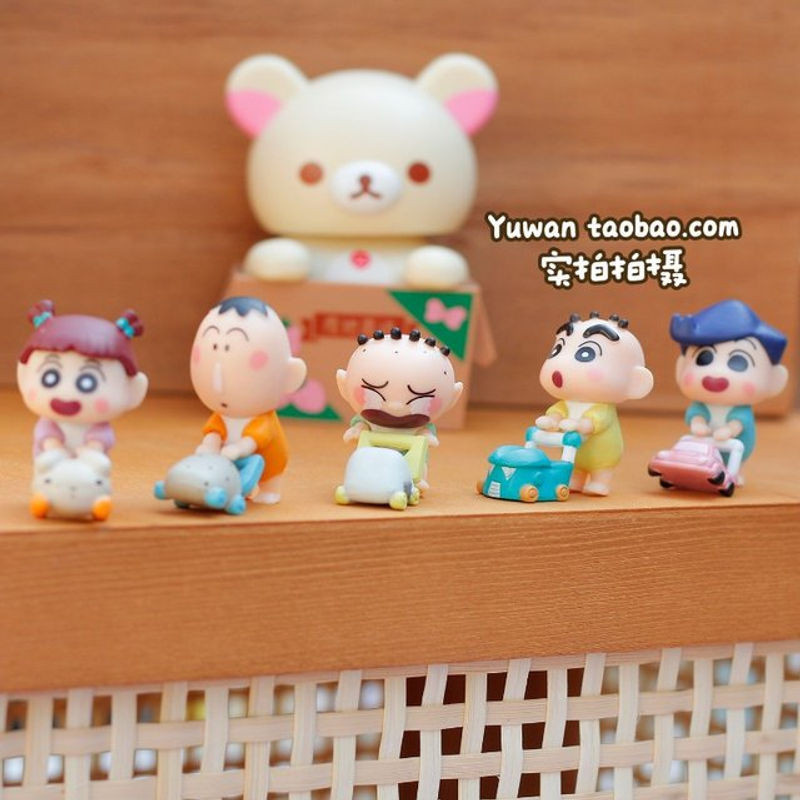 Bandai Crayon Shin-chan Baby Handwagen-Serie Blindbox Sammelfiguren aus Kunststoff, mehrfarbig - Bild 1