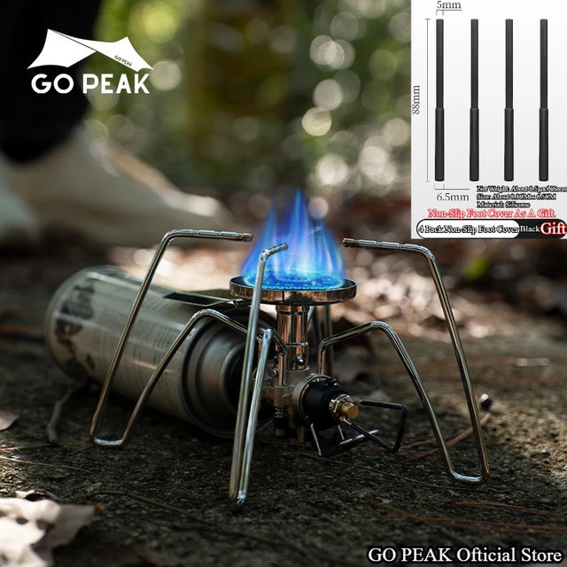 GOPEAK Spider Stove Hochleistungs-Klappkocher als Camping-Grill und Gaskocher für deine Camping-Küchenausrüstung - Bild 1