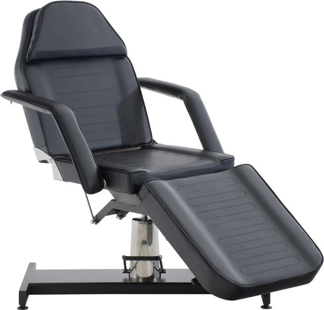 DELUKE Kosmetikliege REGEN Hydraulische Massageliege und Tattooliege aus Kunstleder in Schwarz, B: 64 cm, T: 185 cm, H: 125 cm - Bild 1