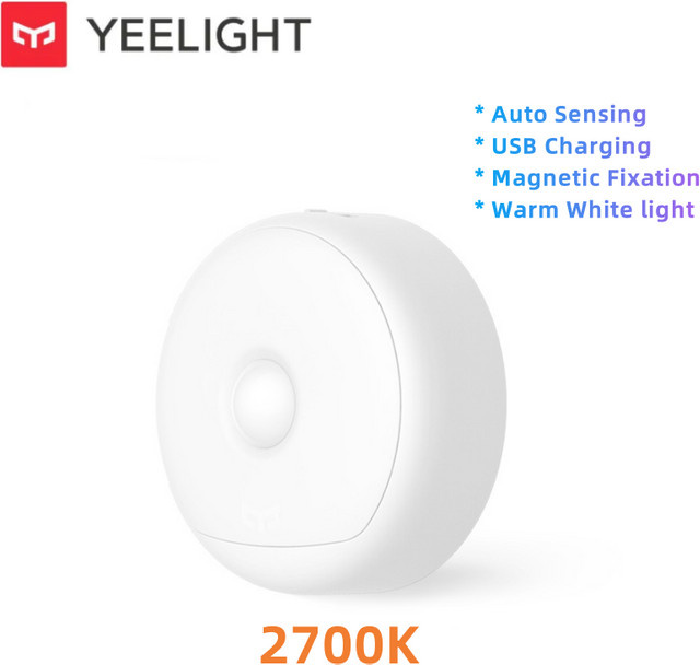 YEELIGHT LED Nachtlicht mit Bewegungssensor, wiederaufladbar, warmweißes Licht 2700K, weiß - Bild 1