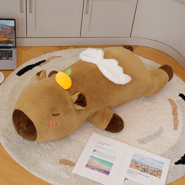 Yiran toy Capybara Plüschtier Kissen, 100cm, Braun - Bild 1