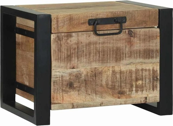 vidaXL Aufbewahrungstruhe aus Massivholz Mango in Braun B/T/H: 40 x 30 x 30 cm