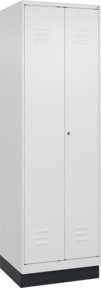 C+P Spind Classic PLUS mit Sockel, 2 Abteile, Schwarz-Weiß, H x B x T: 195 x 60 x 50 cm - Bild 1