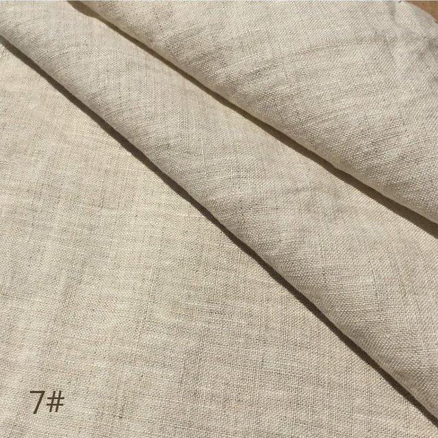 YT Daily Necessities Tischdecke aus 100% reinem Leinen, einfarbig in Beige, B/T/H: 135 x 260 cm - Bild 1