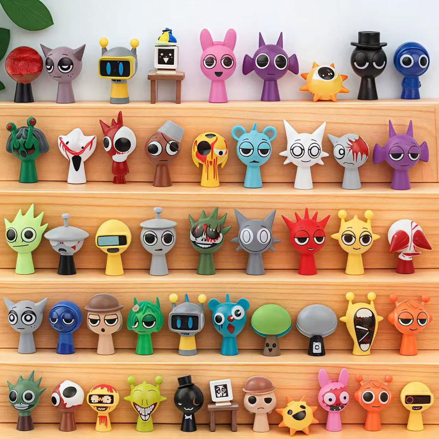 Bandai Sprunki Wenda, Action Figur, 48-teiliges Set, Mini, 3 cm - Bild 2